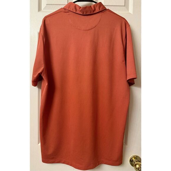 Hart Schaffner Marx Luxury Performance Short Sleeve Spice Orange Polo Shirt L - Picture 2 of 8
